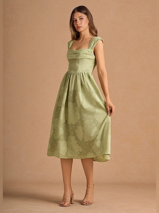 Azazie Dresses & Skirts - NWT azazie mabel celadon midi dress sage green wedding guest cocktail formal